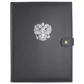 Папка в кожаном переплете со сменным блокнотом А4